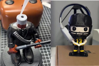 make your photo into unique funko pop style 3d character and the box for print