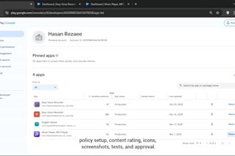 publish your app on your google play console