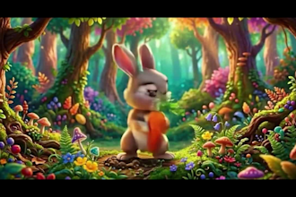 create kids learning ai videos with voice over and captions