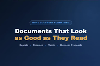 format, redesign, and fix layout in your ms word document