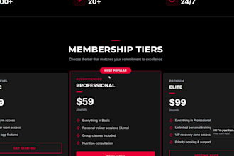 design a high converting gym website