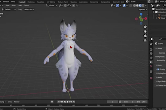 build custom vrchat avatar, furry avatar, fursona avatar and vrchat furry models