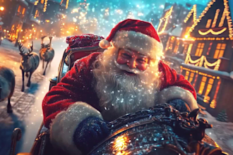 create magical christmas animation