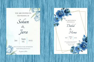 design elegant wedding stationery, invitations and save the date cards