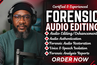 do forensic audio editing, cleanup, restoration, analysis voice detection repair