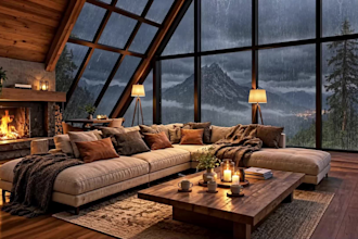 create cozy ambient rain video for youtube channel