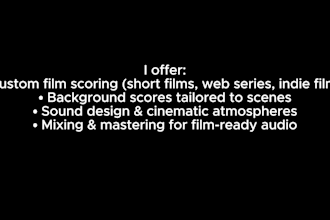 compose audio for films and ads