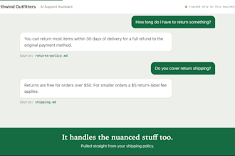 build a custom ai support chatbot trained on your documents