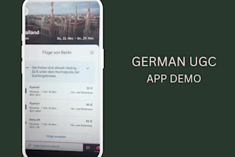 create authentic tech, app and wellness ugc videos in german