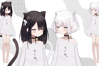 create custom vtuber model, live2d vrm rigging, and convert vrchat avatar, vroid