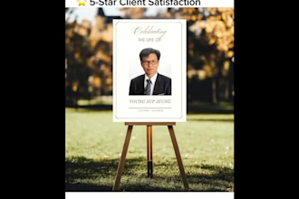 design a beautiful and respectful funeral or memorial program