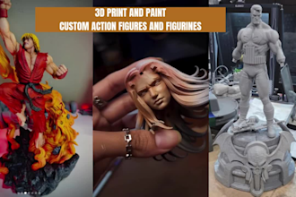 3d print and paint action figures and figurines