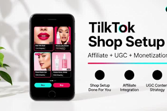 setup tiktok shop, audit, affiliate marketing, ugc content and monetization