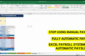 build automated excel payroll and payslip for small business