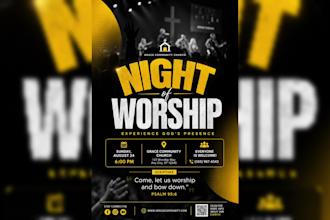 design a professional church flyer for your event