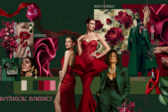 create fashion mood boards and trend research boards