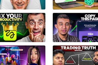 design high CTR youtube thumbnails