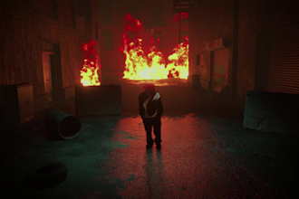 make a 3d cgi environment music video and visualizer