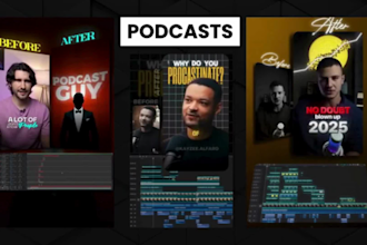 do weekly podcast video editing, edit audio podcast episode riverside
