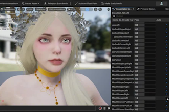 blendshape3d character,realtime disney style avatar rig,morph target,vrc,animaze
