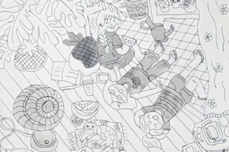 make hand drawn children book illustrations black and white
