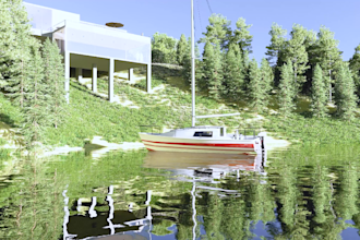 design luxury mountain vacation house 3d visualization