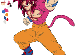 draw a custom dragon ball illustration