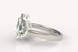 design luxury custom jewelery in 3d rendering