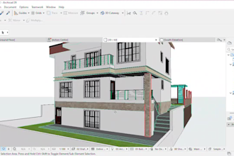 create a realistic 3d exterior render of an a frame house on sloped terrain