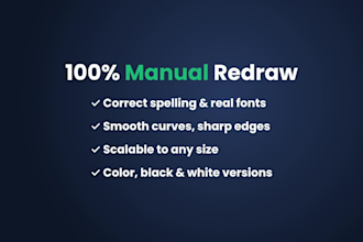 fix, redraw and vectorize your ai generated logo