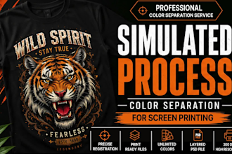 do simulated process color separation for screen printing