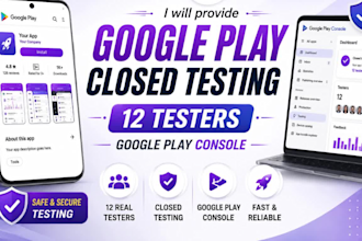 provide play closed testing 12 tester google play console