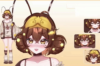 make 2d vtuber model, live2d vtuber model 3d vtuber rigging, 2d streaming model