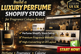 build a high converting shopify store for fragrance cologne brand UI UX design