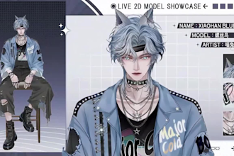 do vtuber model live2d 3d vtuber rigging anime vtuber chibi character design