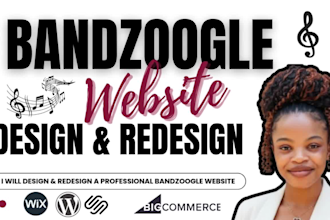 build bandzoogle wix artist music band store dj musician website design redesign