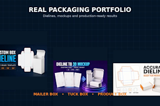 create custom box dieline and packaging die cut template