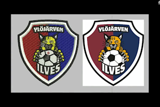 do embroidery digitizing into dst pes emb jef file in 2 hour