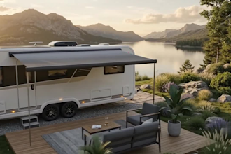 design 3d caravan, campers van, motorhome, food truck, sprinter van with renders