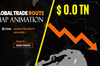 create map animation using geolayers in after effects