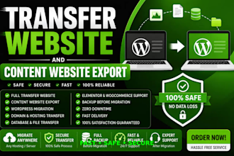 transfer website content website export