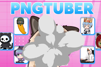 custom cute pngtuber character for twitch vtuber streams