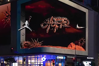create a 3d anamorphic billboard animation