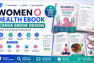 create women health ebook canva ebook design medical guide wellness ebook design