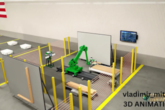 do 3d industrial  animation, factory 3d walkthrough seattle 3d warehouse video