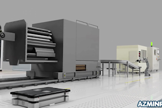 create 3d smart factory and robotic automation visualization
