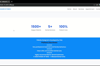 create modern dental clinic website