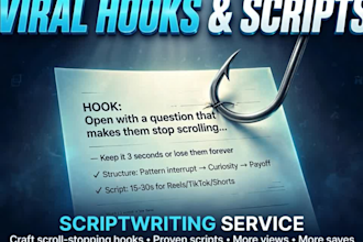 write viral hooks and scripts for your tiktok, reels and shorts