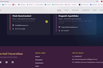create your professional portfolio, business, resume website