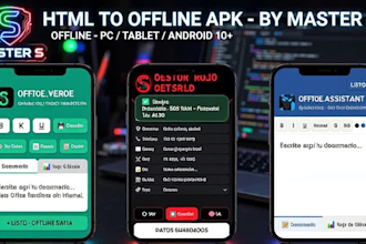 convert html website to offline android apk capacitor app